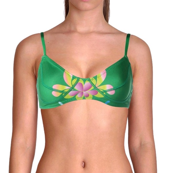 Cynthia Rowley Other - Cynthia Rowley Green Fiji Bikini Top